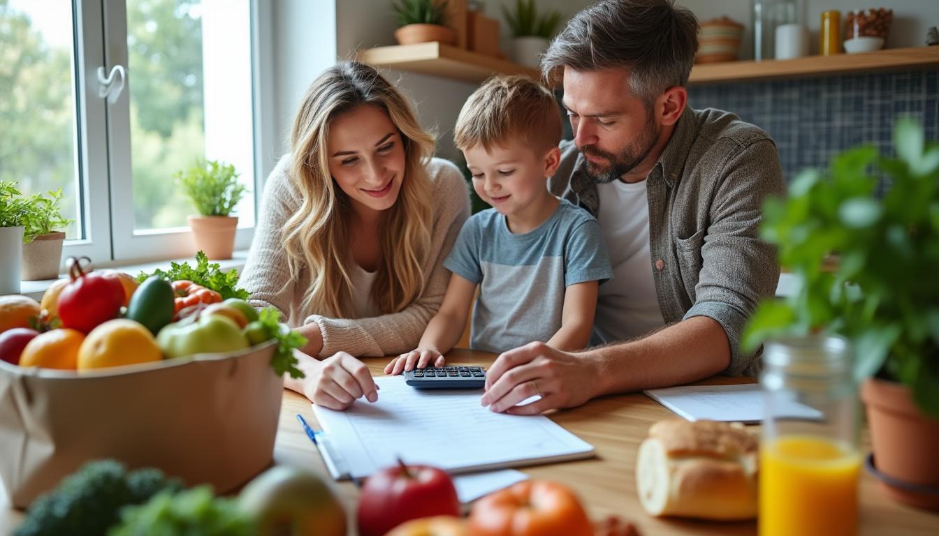 Illustration: Définition et importance du budget alimentaire pour une famille de 3 personnes