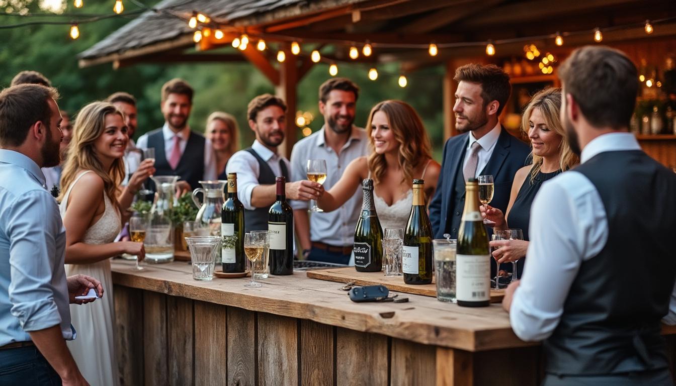 Illustration: Estimation du budget boisson pour un mariage de 50 personnes