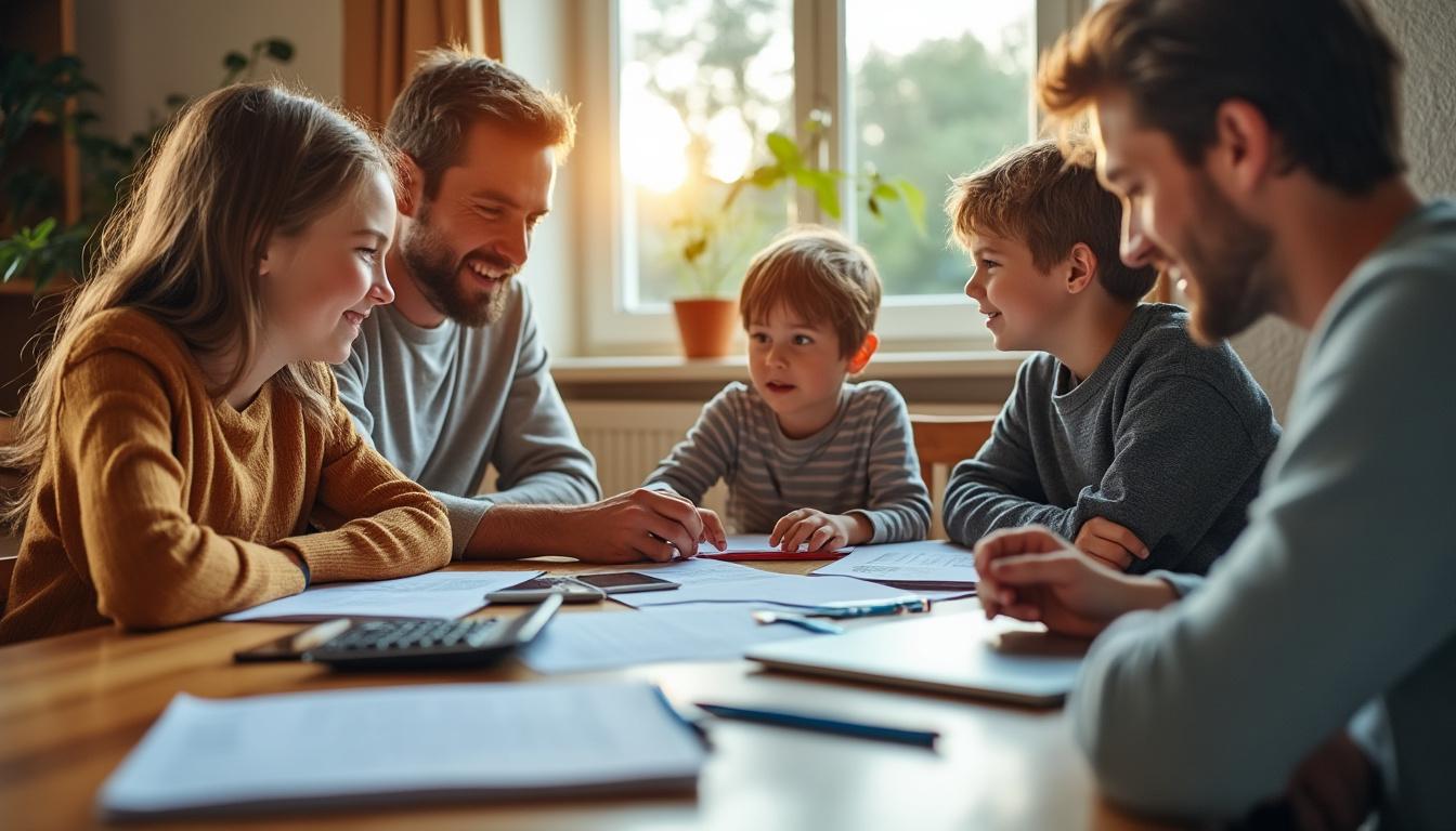 Illustration: Définition et importance d’un budget familial pour une famille de 4 personnes