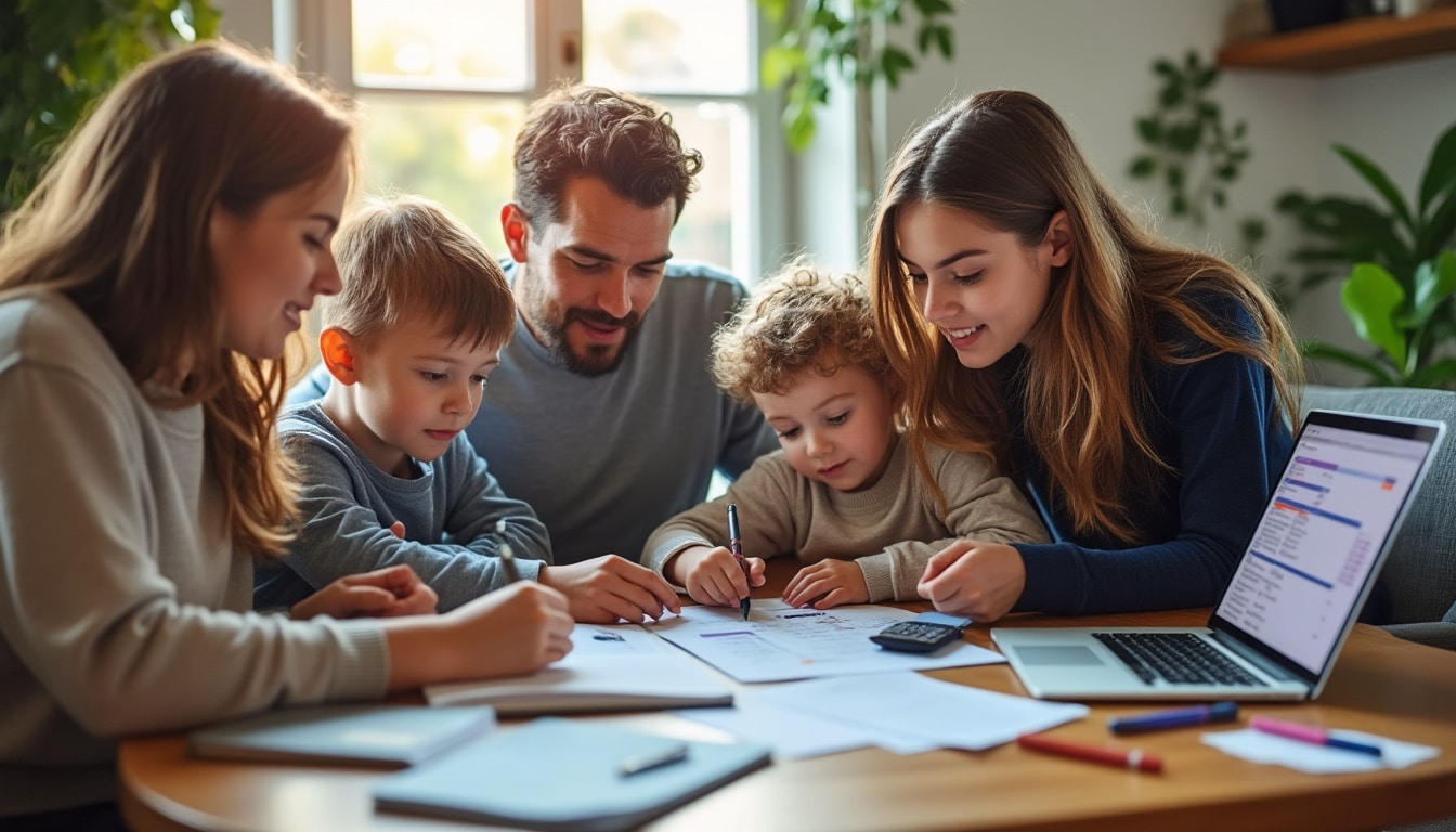 Illustration: Définition et bases du budget d’une famille de 4 personnes