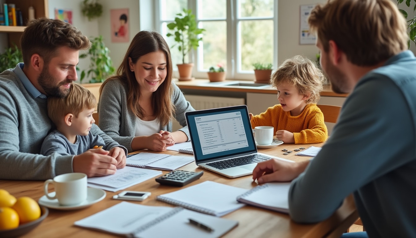 Illustration: Chiffres clés et budget moyen pour une famille de 4 personnes