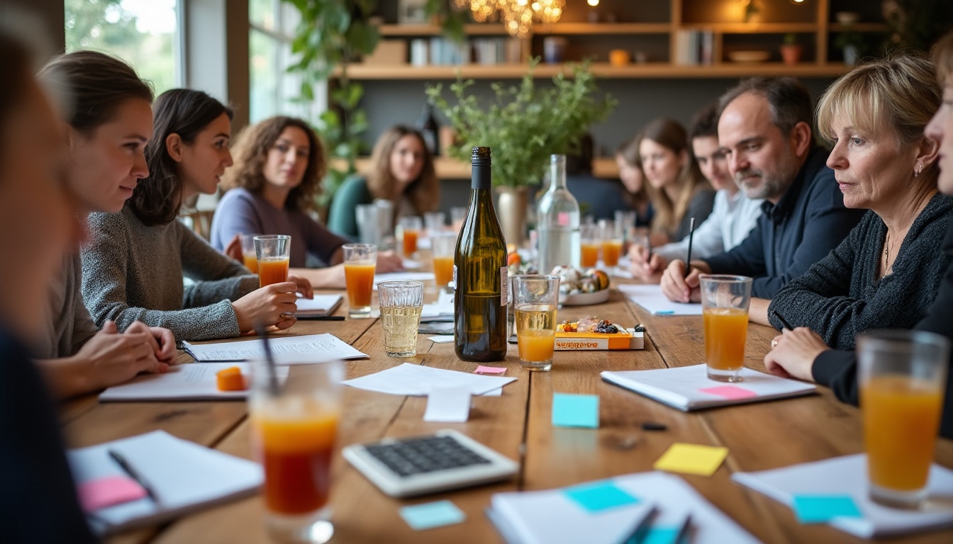 Illustration: Méthodologie de calcul du budget pour 80 personnes et quantités de boissons pour un mariage