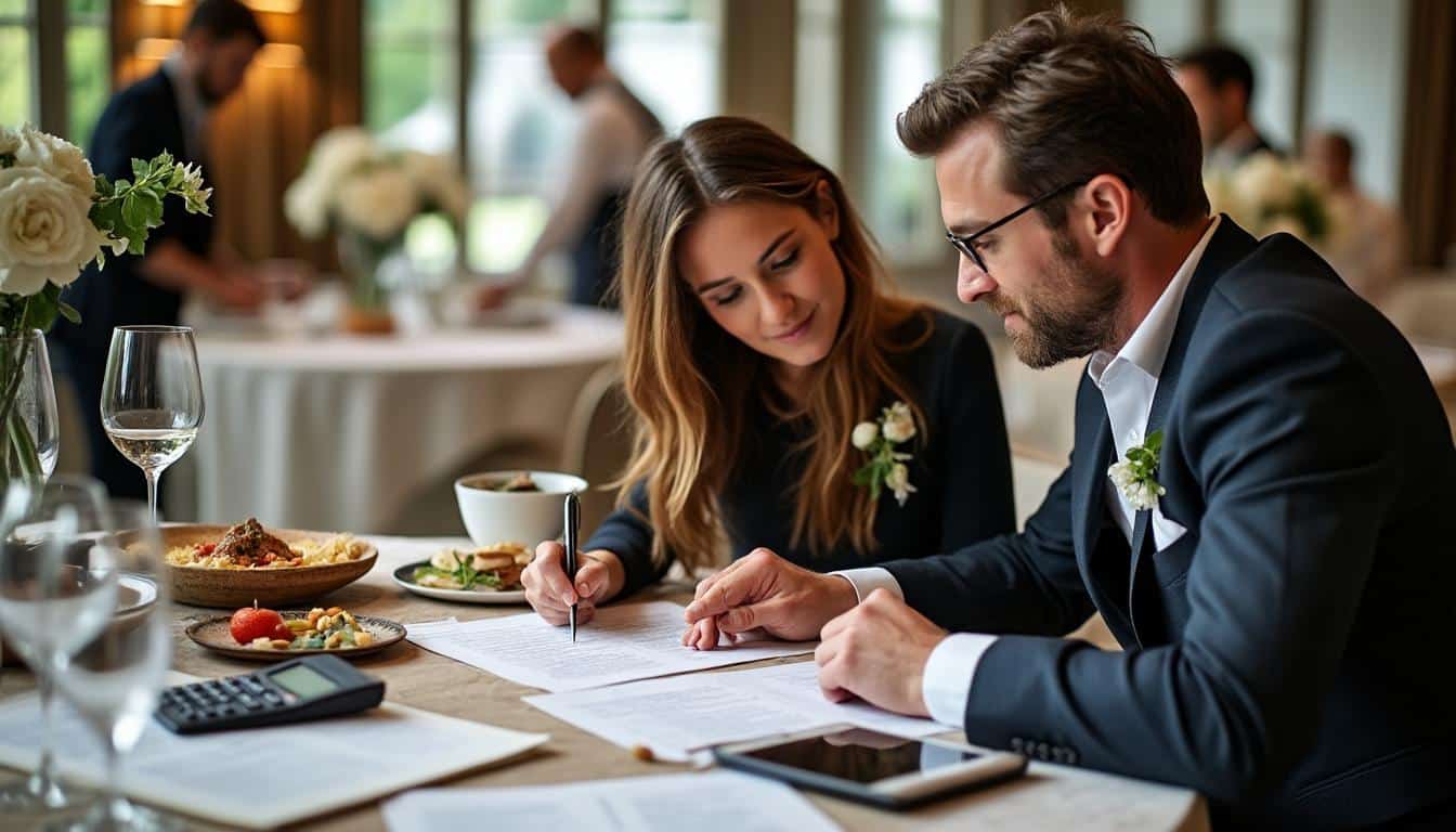 Illustration: Décrypter les coûts et enjeux du budget traiteur pour un mariage réussi
